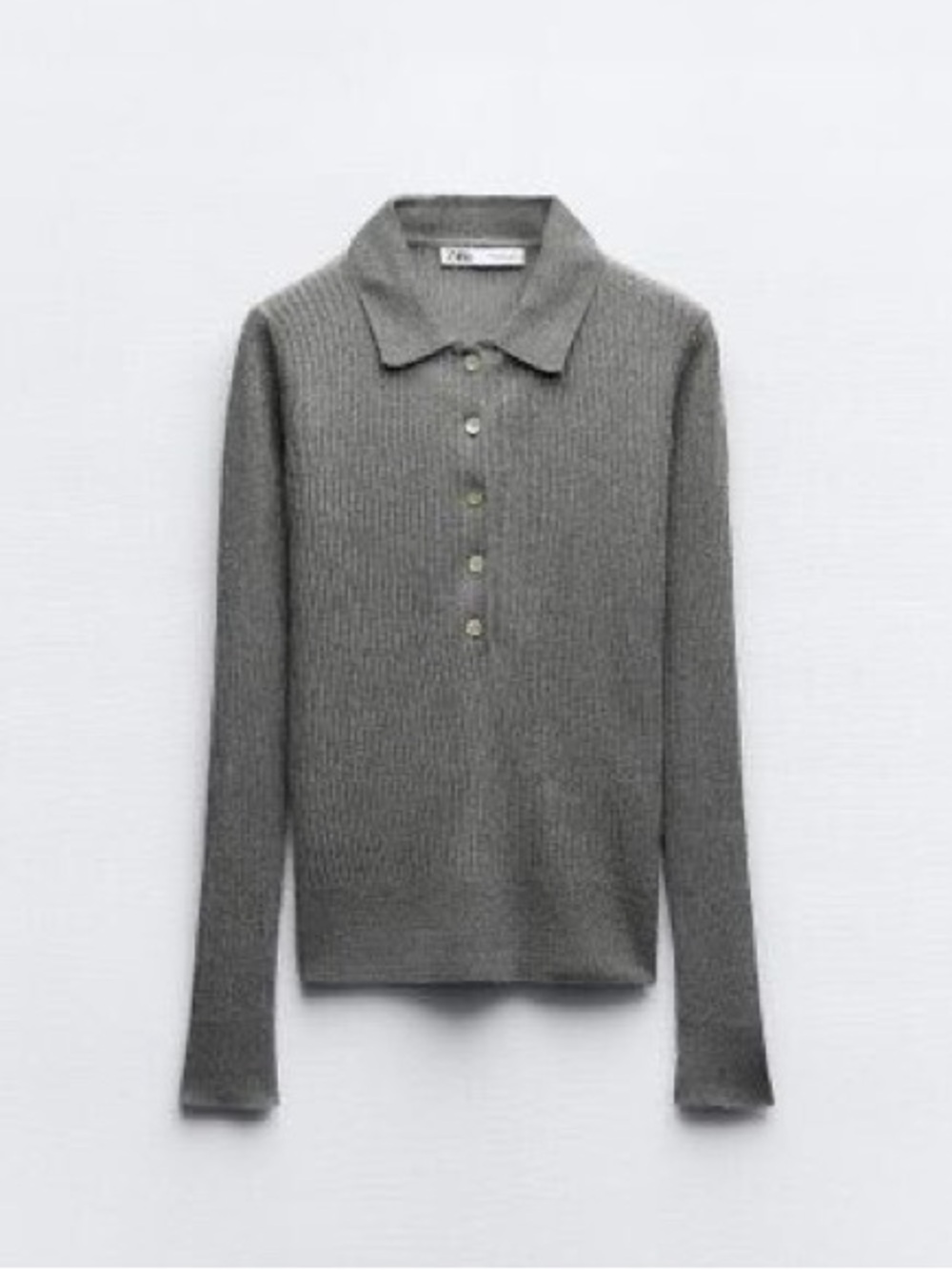 Zara Lightweight Grey Knit Polo